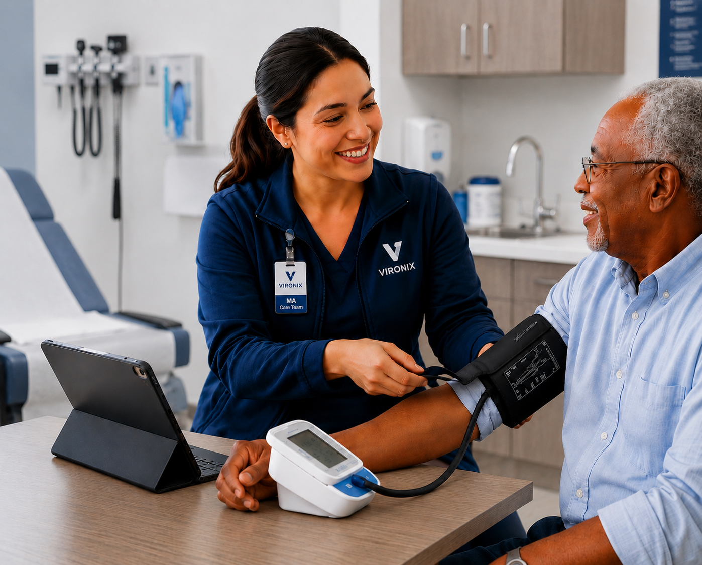 Physician reviewing patient docs